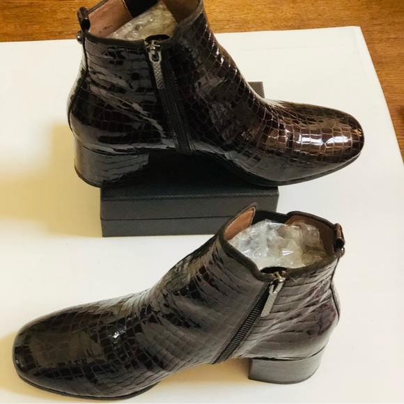 Donald J Pliner Ankle Cayto Boots Croc Embossed - Picture 12 of 15